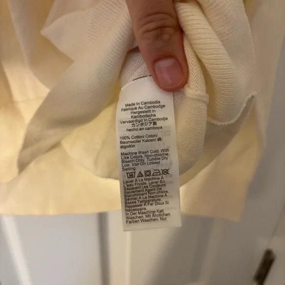 J. Crew Cotton Sweater Polo Cream White Neutral Preppy Classic BY045 M Career - Picture 8 of 10